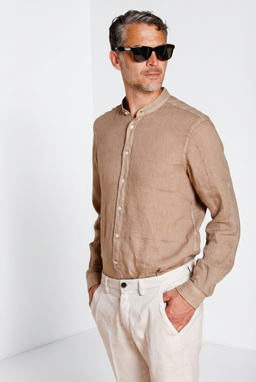 Porto chemise homme en toile de lin ①