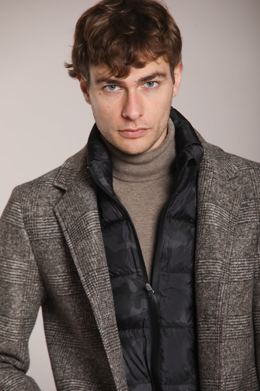 Foto 2 Los Angeles cappotto uomo in panno di lana stampa galles