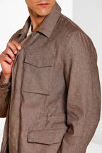 Field Jacket blouson homme en denim armure diagonale