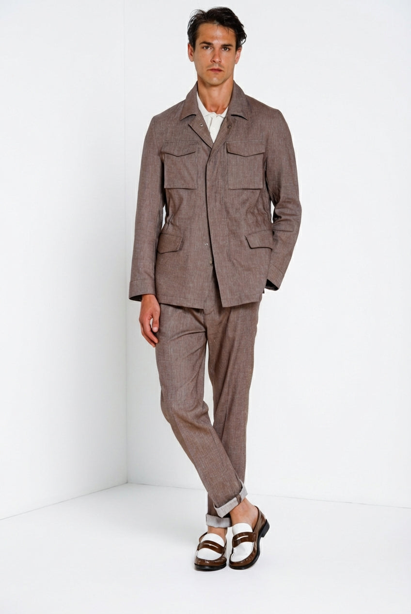 Field Jacket blouson homme en denim armure diagonale