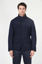 Field Jacket M74 uomo in panno effetto maglia fantasia galles
