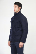 Field Jacket M74 uomo in panno effetto maglia fantasia galles