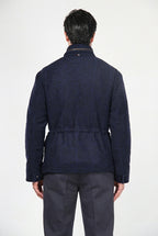 Field Jacket M74 uomo in panno effetto maglia fantasia galles