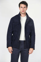 Field Jacket M74 uomo in panno effetto maglia fantasia galles