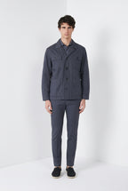 City blouson Jacket Summer homme en cavalry de coton et lin stretch
