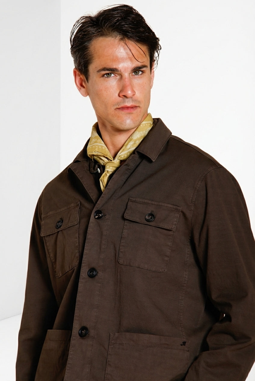 City Jacket Summer giubbotto uomo in cavallery di cotone e lino stretch
