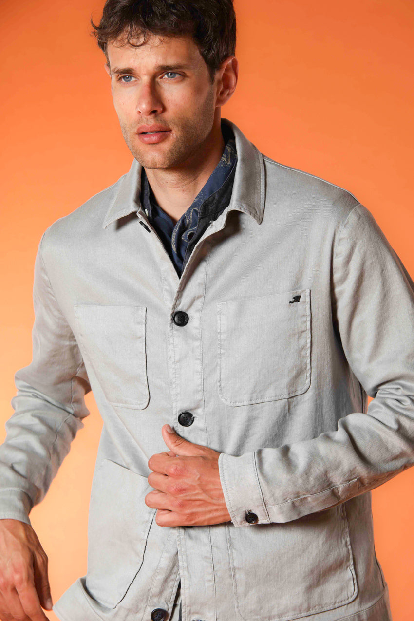 James Herren-Overshirt aus Leinen-Baumwoll-Twill