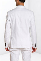 Da Vinci blazer uomo in twill di lino e cotone