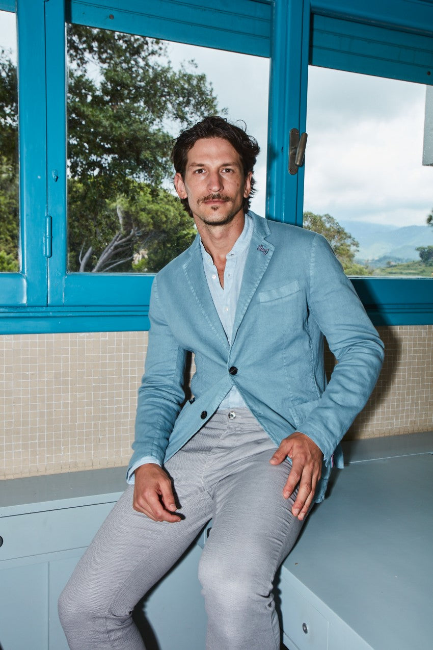 Da Vinci Summer Blazer Herren aus Leinen-Baumwoll-Twill 