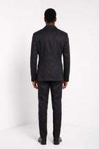 Da Vinci blazer uomo in twill di lino e cotone
