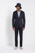 Da Vinci blazer uomo in twill di lino e cotone