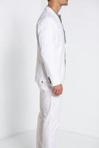 Da Vinci blazer uomo in twill di lino e cotone