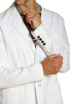 Da Vinci blazer uomo in twill di lino e cotone