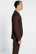 Da Vinci blazer uomo in twill di lino e cotone
