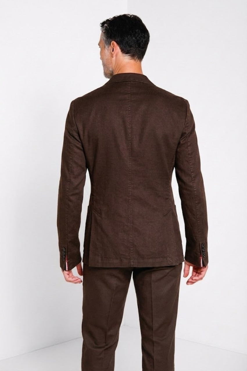 Da Vinci men's blazer in linen and cotton twill