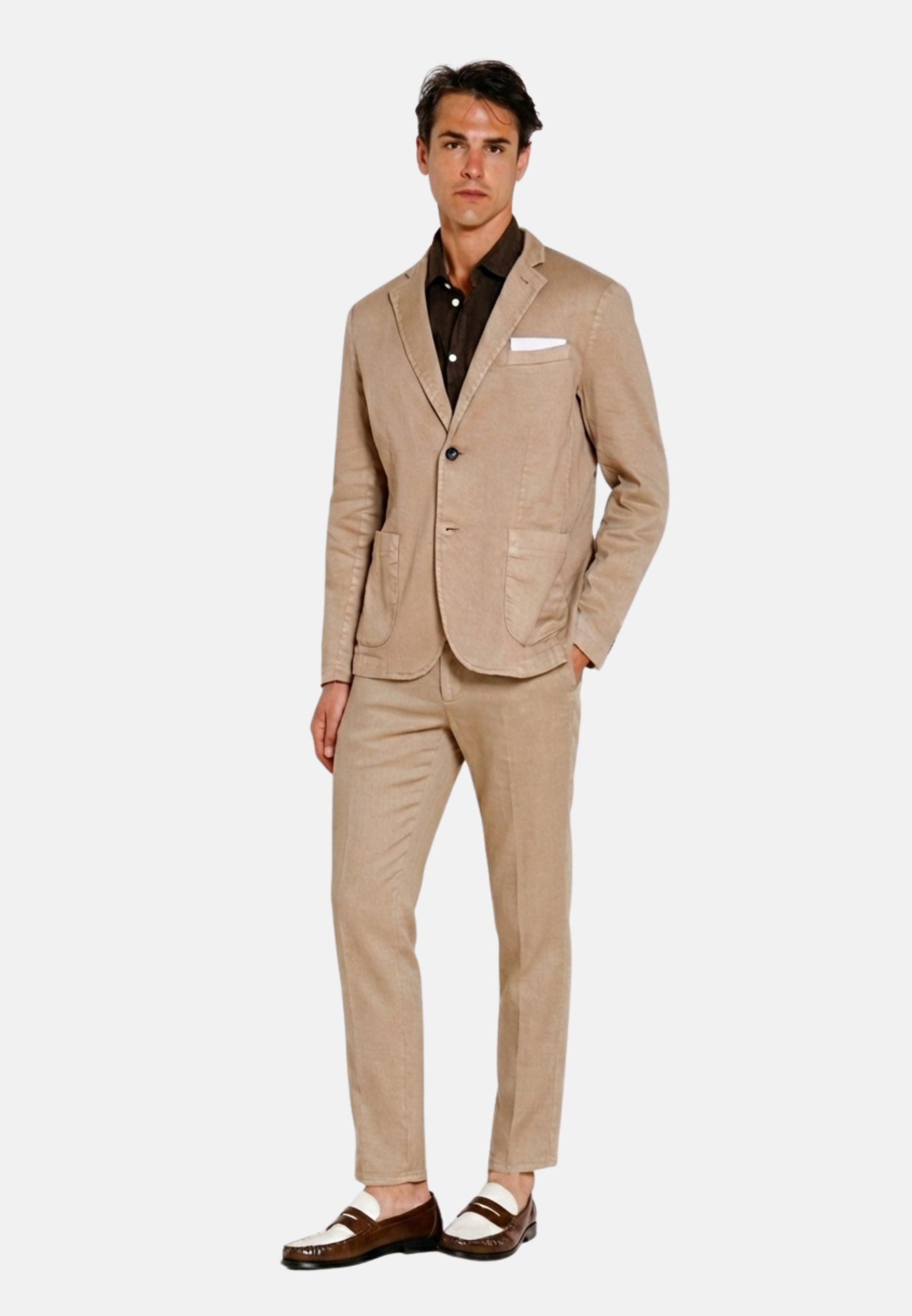Da Vinci men's blazer in linen and cotton twill