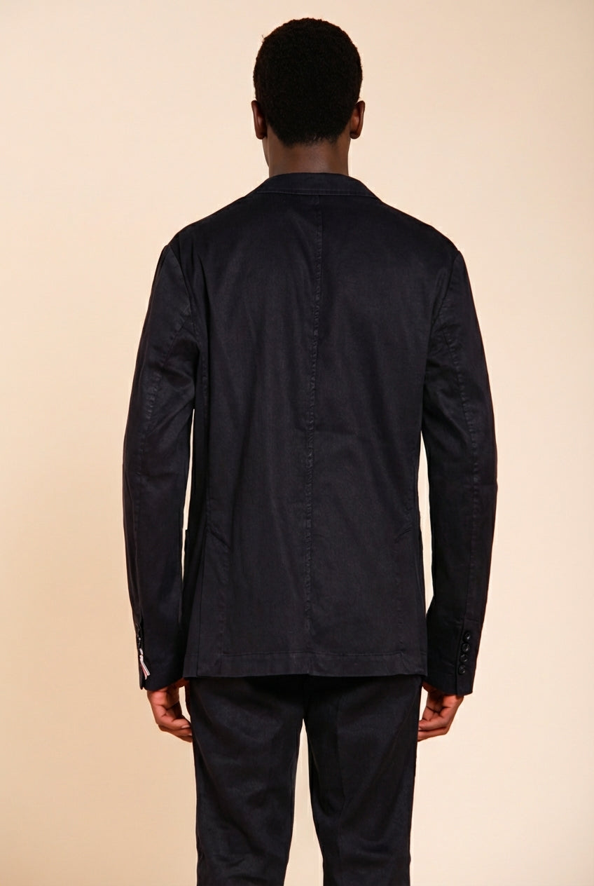 Da Vinci blazer uomo in twill di lino e cotone