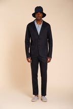 Da Vinci blazer uomo in twill di lino e cotone