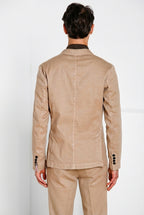 Da Vinci blazer homme en twill de lin et coton