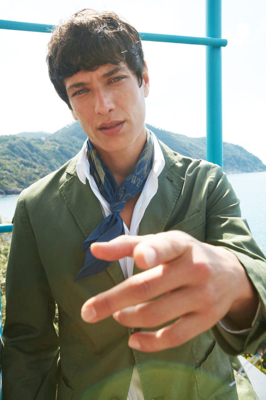 Da Vinci Summer Herrenblazer aus Baumwolle und Tencel 