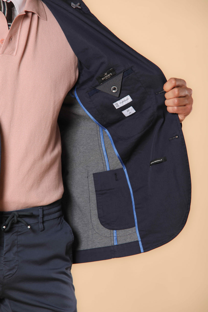 Da Vinci Travel Blazer Herren aus technischem Satin Travel Stretch mit Details