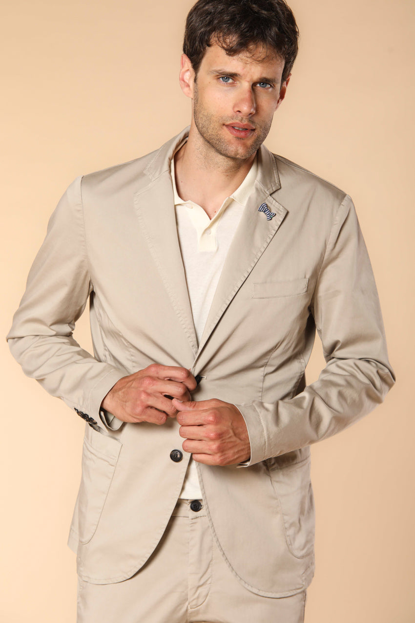 Da Vinci Travel Blazer Herren aus technischem Satin Travel Stretch mit Details