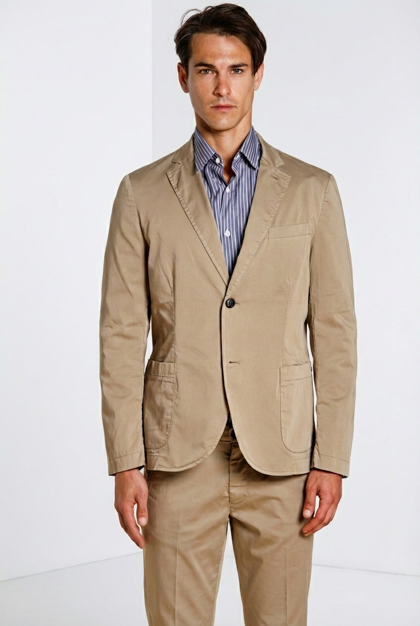 Da Vinci Travel blazer uomo in raso tecnico travel stretch
