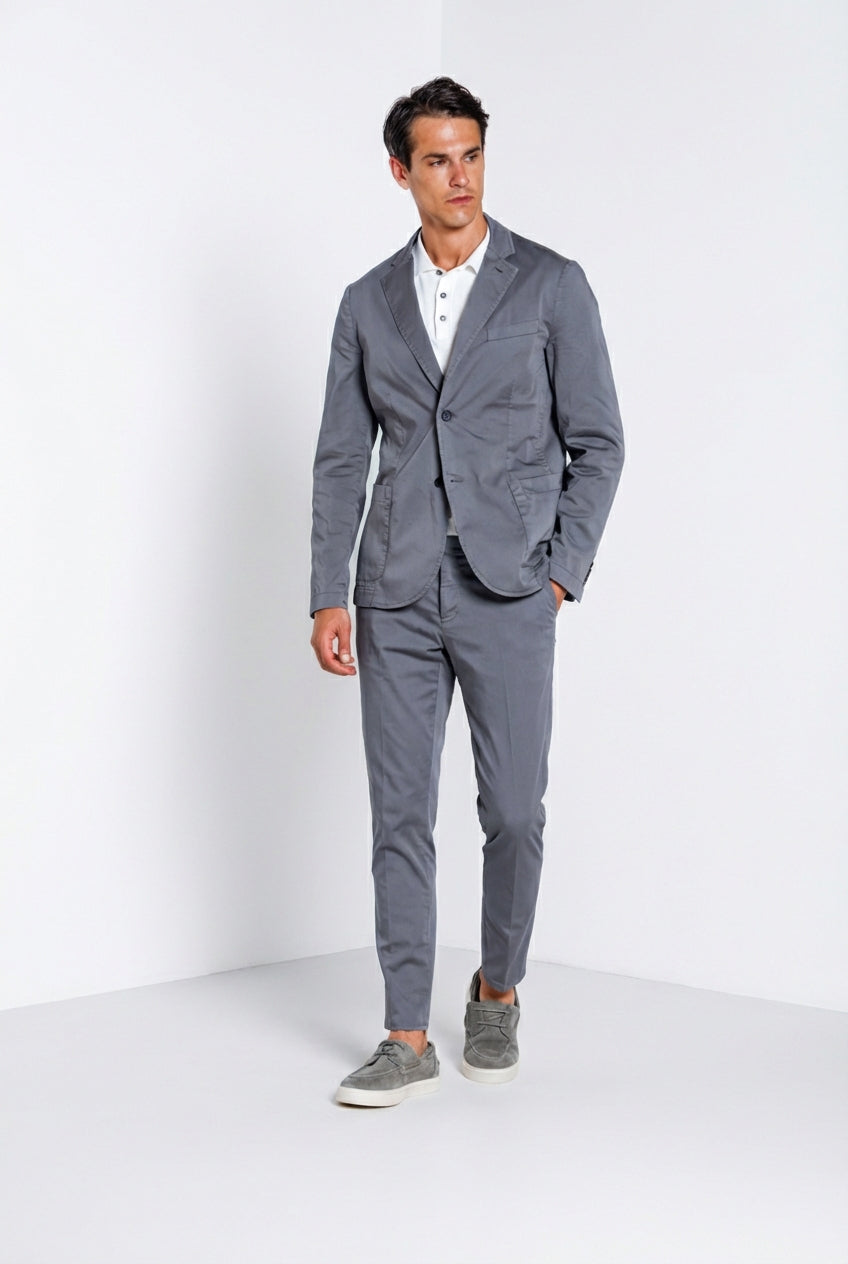 Da Vinci Travel blazer uomo in raso tecnico travel stretch