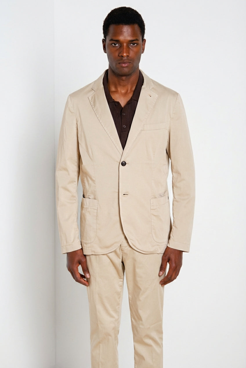 Da Vinci Travel blazer uomo in raso tecnico travel stretch