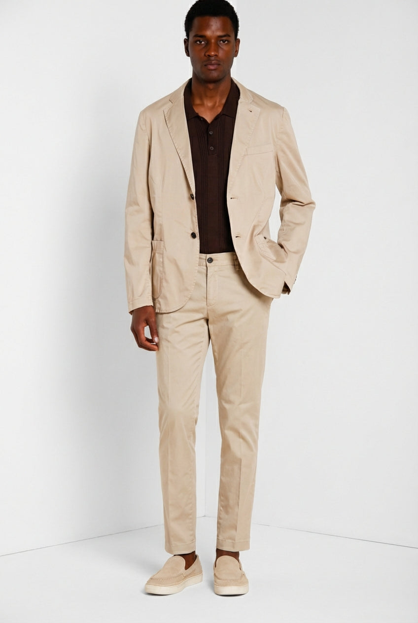 Da Vinci Travel men's blazer in technical travel stretch satin