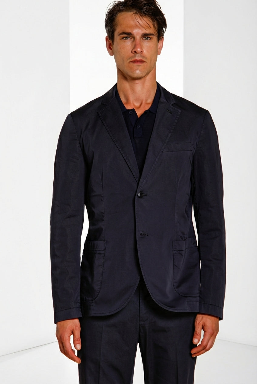 Da Vinci Travel blazer uomo in raso tecnico travel stretch