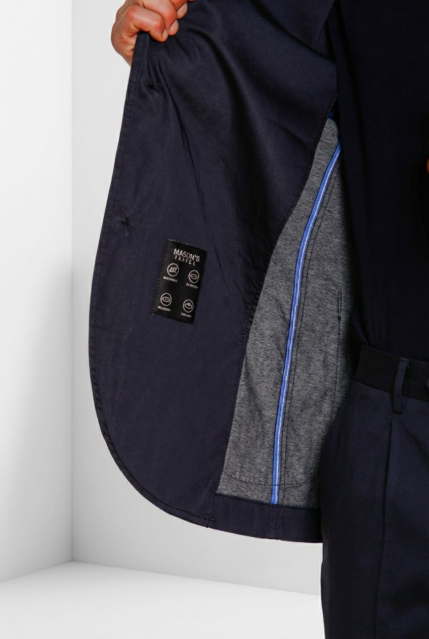 Da Vinci Travel blazer uomo in raso tecnico travel stretch