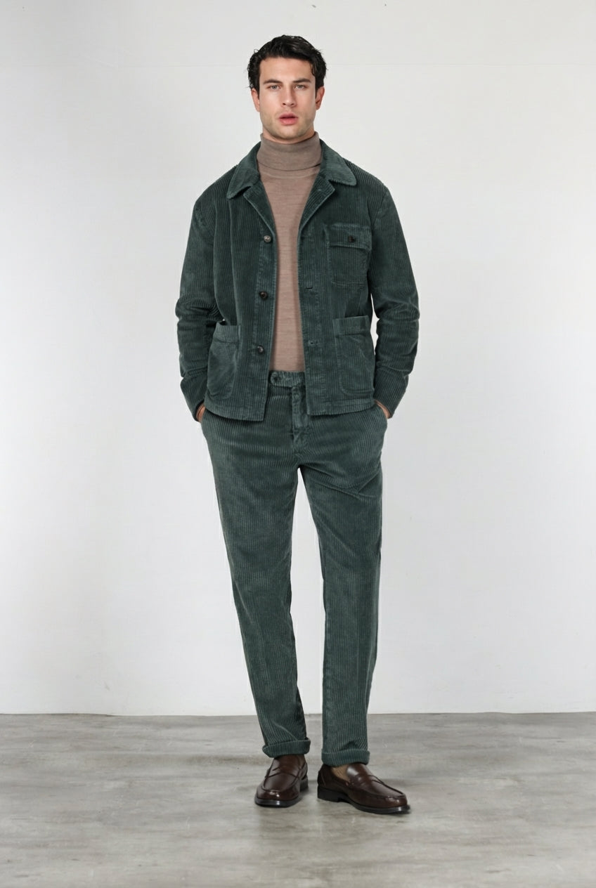 Work Jacket overshirt homme en velours à grosses côtes