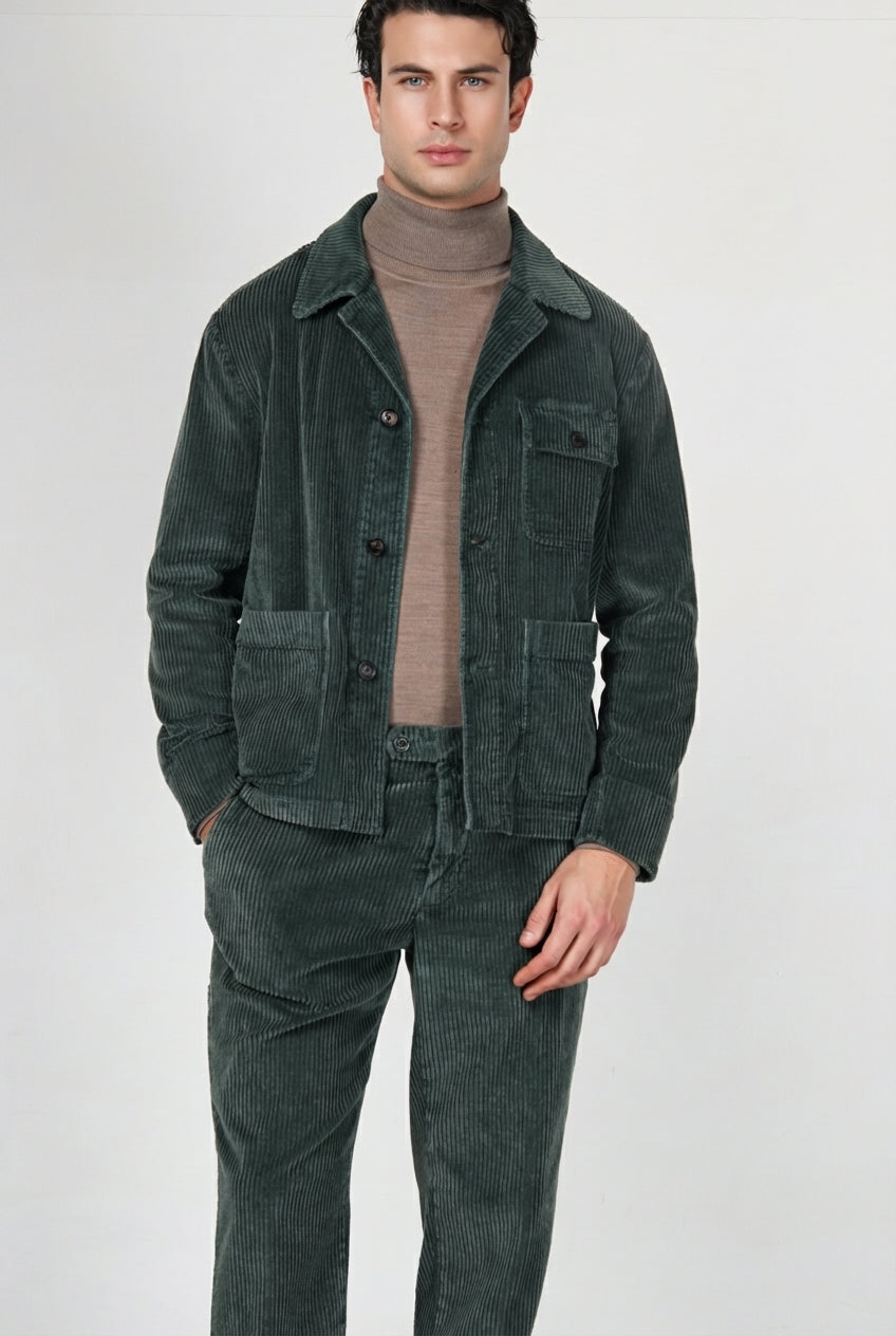 Work Jacket overshirt homme en velours à grosses côtes