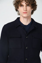 California field jacket de hombre en lana con motivo príncipe de Gales