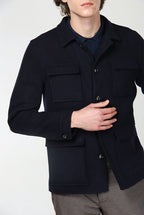 California field jacket de hombre en lana con motivo príncipe de Gales