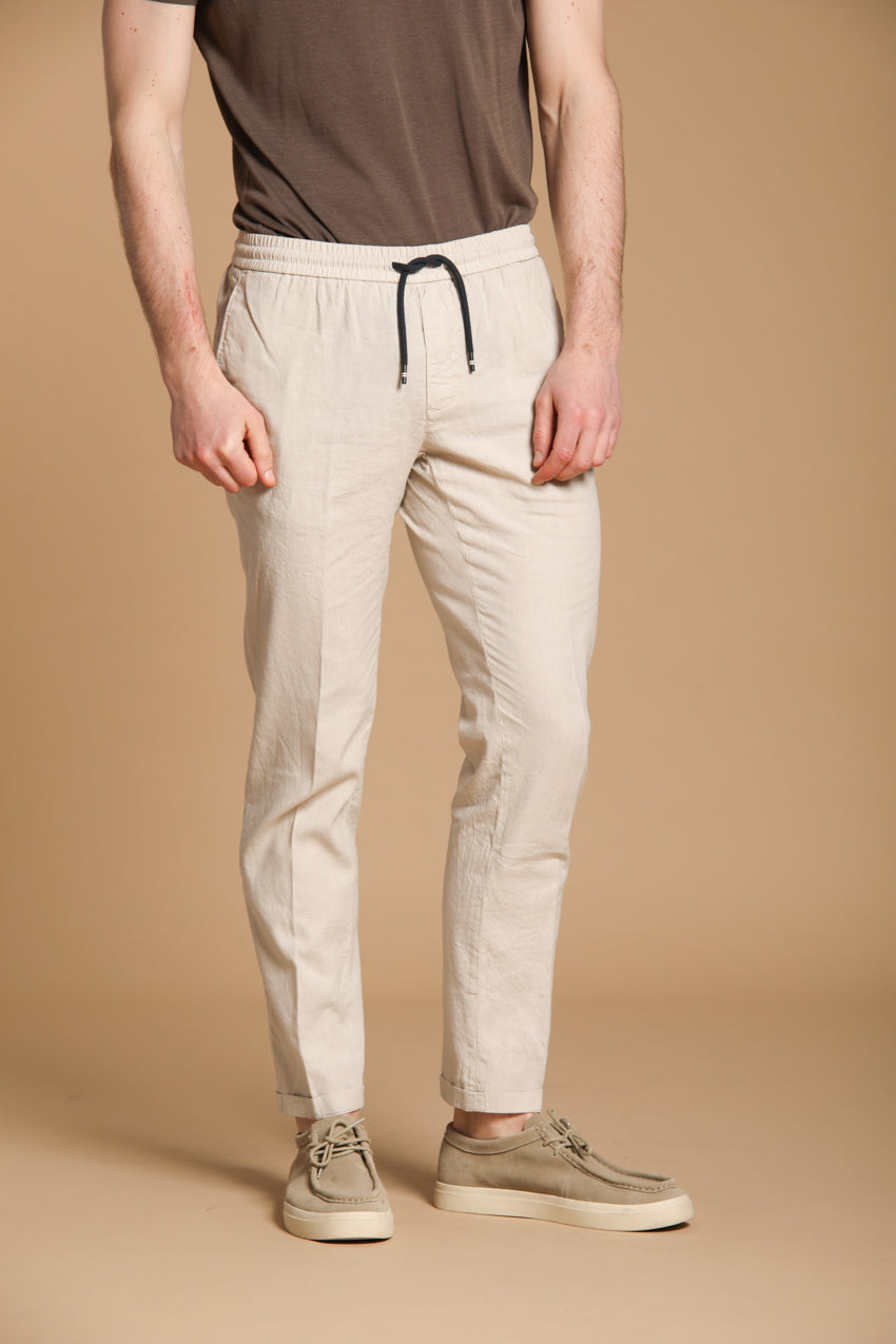 New York Sack Herren Chino Hose aus leichtem Leinen und Baumwolle Regular Fit
