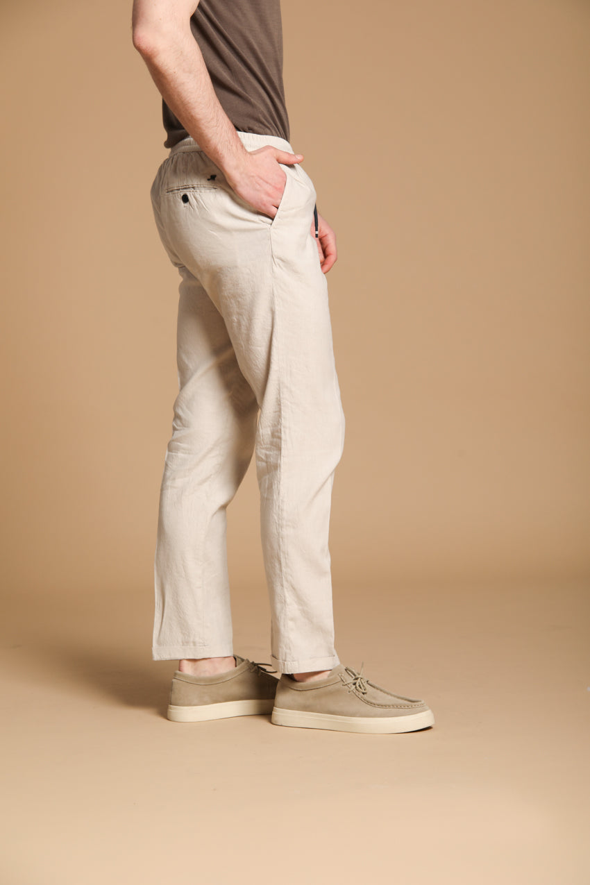 New York Sack Herren Chino Hose aus leichtem Leinen und Baumwolle Regular Fit