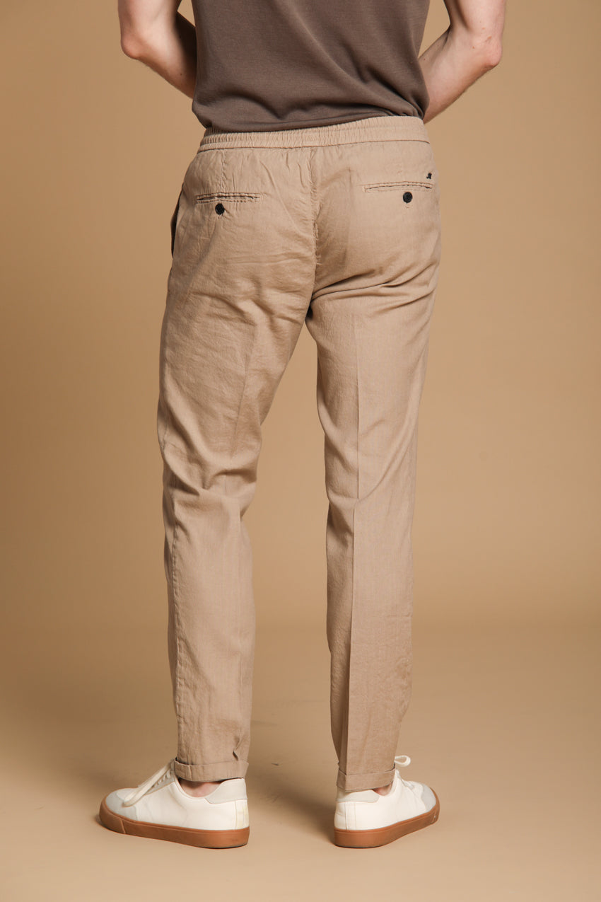 New York Sack Herren Chino Hose aus leichtem Leinen und Baumwolle Regular Fit