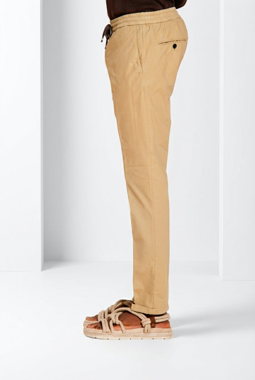 New York Sack pantalon chino jogger homme en toile parachute lyocell et coton regular fit