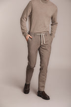 Foto 1 New York String pantalone chino jogger uomo in cover bicolor regular fit