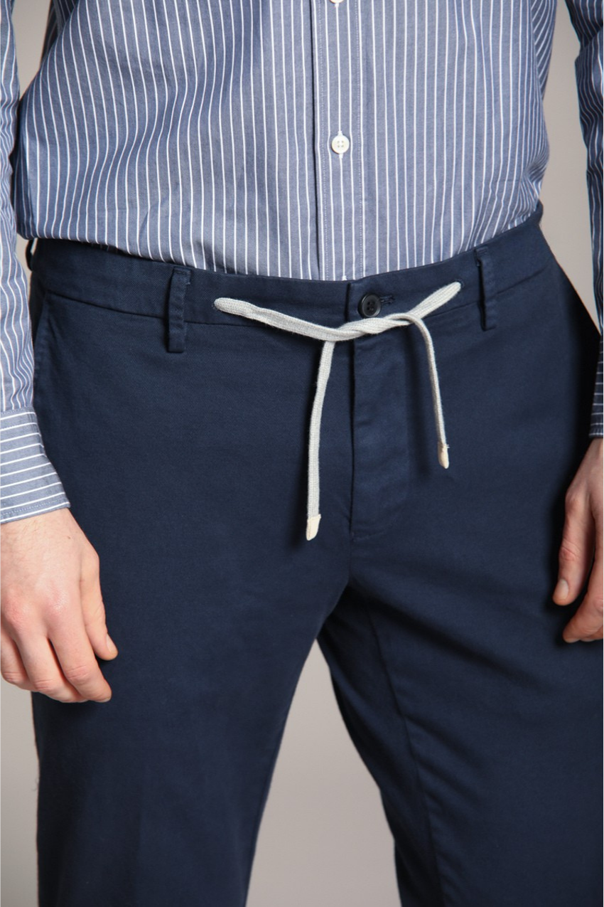 New York String Herren Chino Jogger aus Baumwolle Kaschmir Regular Fit