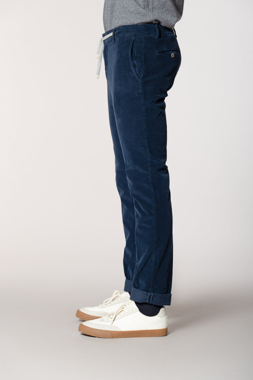 New York String pantalone chino jogger uomo in velluto 1500 righe regular fit