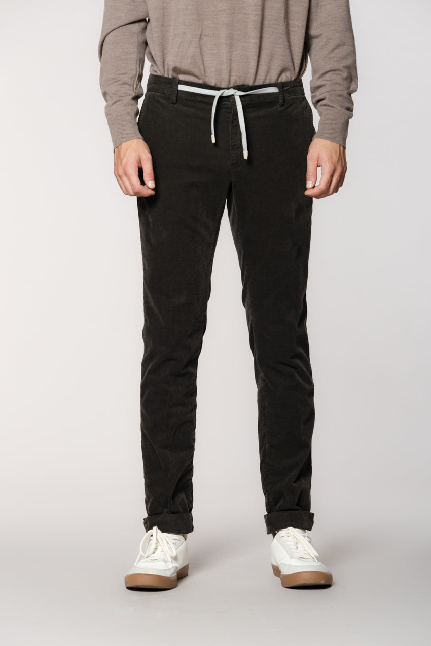 New York String Herren Chino Jogger aus 1500-Rippen-Samt Regular Fit