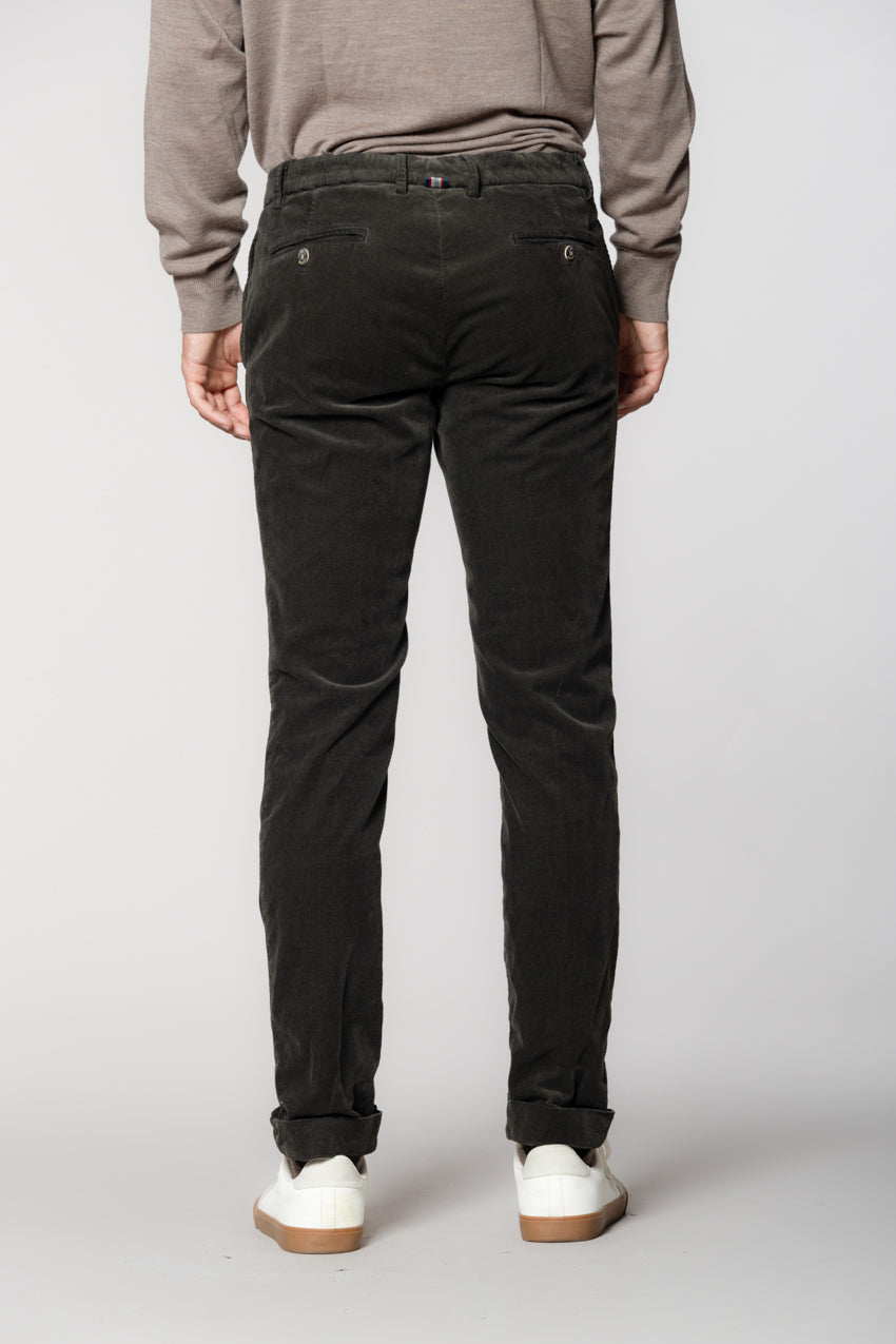New York String pantalone chino jogger uomo in velluto 1500 righe regular fit