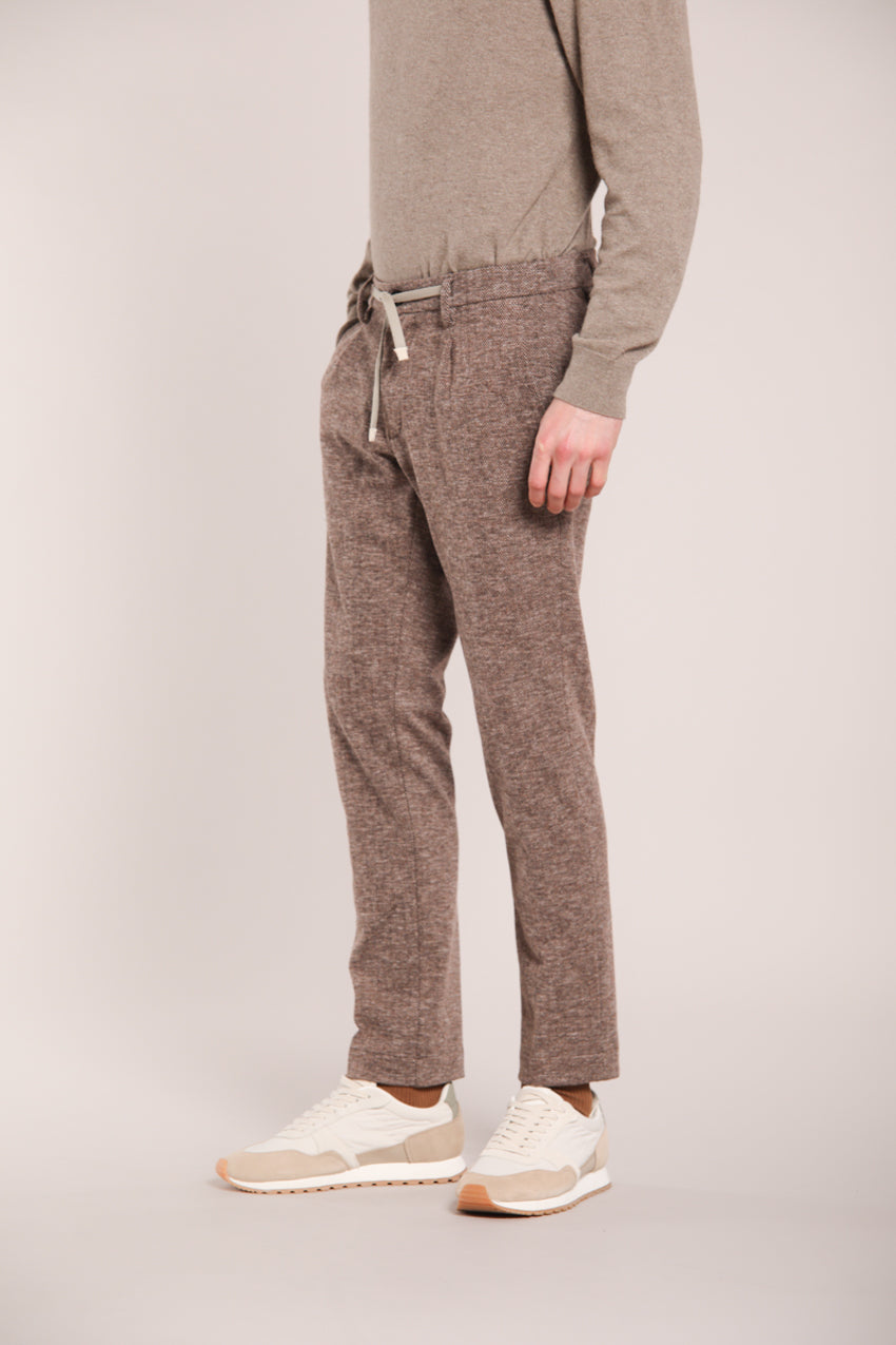 Foto 3 New York 1 Pinces City String pantalone chino uomo in jersey resca regular fit