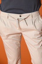 New York 1 Pinces City String Herren Chino Hose aus leichtem Pima-Baumwoll-Twill Regular Fit