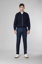 New York Sartoriale Herren Chino-Hose maßgeschneidert aus Flanell-Jersey Regular Fit