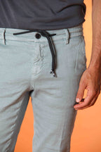 Milano Jogger Herren Hose aus Leinen-Baumwoll-Twill Extra Slim Fit