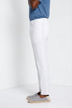 Milano Jogger pantalon chino homme en twill de lin et coton extra slim fit